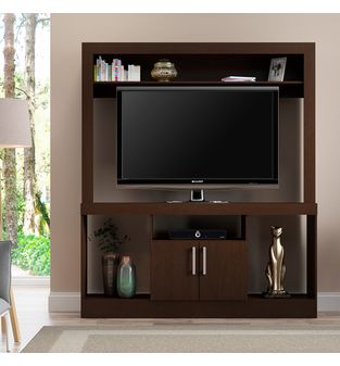 Centro de Entretenimiento Mueble TV 42" Bertolini Incluye Soporte Color Marron