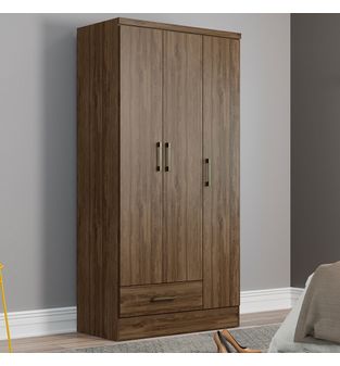 Closet Armario 3 Puertas 1 Gaveta Bertolini Color Rustico
