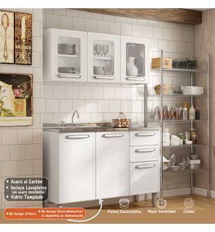 Cocina Integral Evidence Bertolini 1,20m - Blanco
