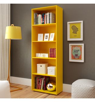 Estantería Librero Biblioteca Multy Bertolini Amarillo
