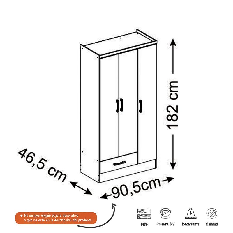 Armario Closet 80cm Collect Bertolini en Color Duna - Agaval