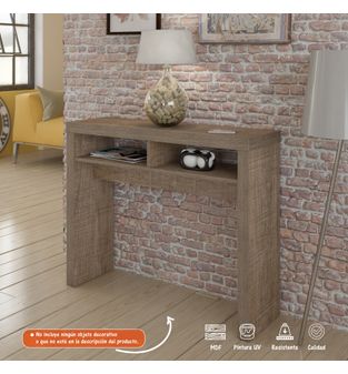 Consola Mueble Recibidor Bertolini Color Rustico