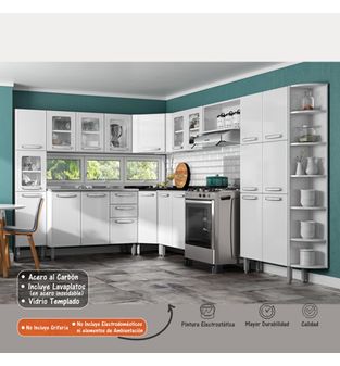 Cocina Integral Evidence Bertolini 2,28x3,34m - Blanco