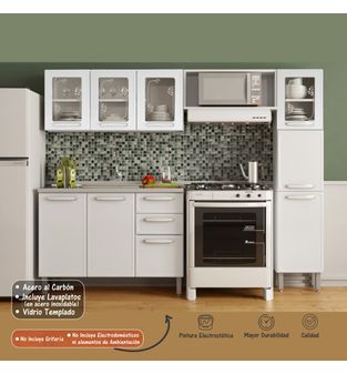 Cocina Integral Evidence Bertolini 2,20m- Blanco