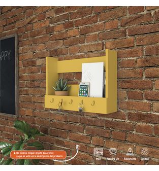 Repisa Mueble para llaves Bertolini Color Amarillo