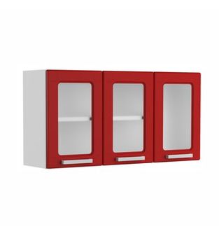Gabinete Superior de Cocina en Acero Bertolini Color Rojo