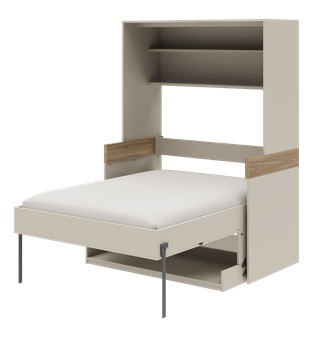 Cama Doble Abatible con Escritorio Ahorra Espacio