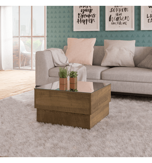 Mesa De Centro Decorativa Bertolini Color Pino