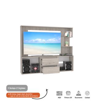 Centro de Entretenimiento Mueble TV 65" Bertolini Ceniza