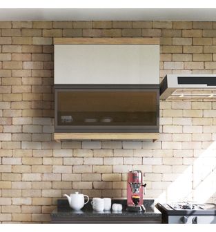 Gabinete de cocina MDP 80cm Bertolini Color Arena con ambar