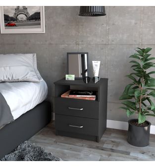 Mesa de Noche Auxiliar Maro Bertolini Color Wengue