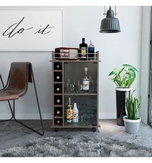 Mueble de Bar Rupak Bertolini Color Roble Gris