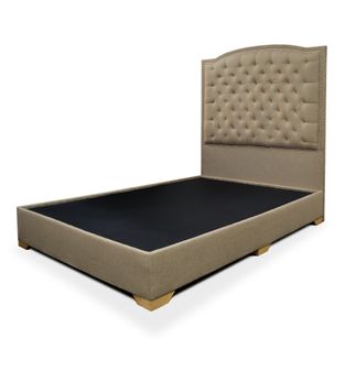 Cama Capitoneada Bertolini Beige de 100 cm