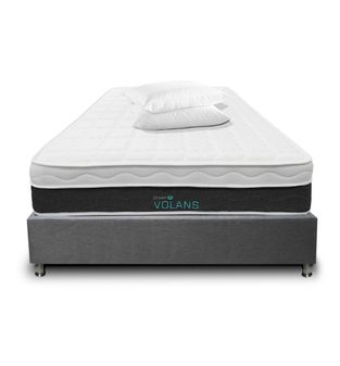 Combo Base Dreamer Plus + Colchon DreamOn Volare 140 x 190 cm Dureza Intermedia + almohadas