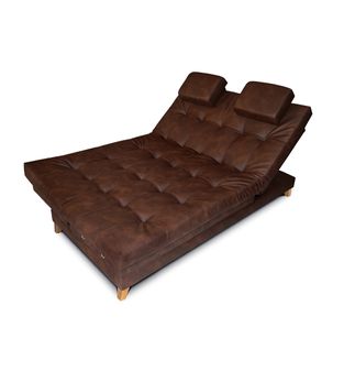Sofa Cama Suave tipo cuero marron