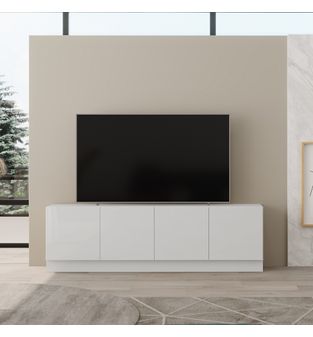 Mueble para TV 70" Mind en MDP 4 puertas Blanco