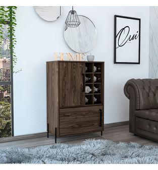 Mueble Bar Alto Director Bertolini Color Duna y Wengue Caja 2