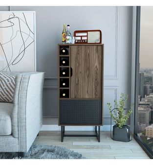 Mueble Bar Atria Bertolini Color Coñac Negro