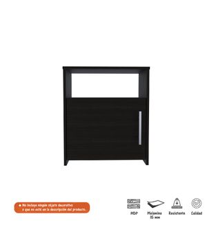 Mesa de Noche Auxiliar Nochero Bertolini Color Wengue