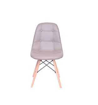 Silla 5CERO con botones para comerdor, sala, restaurante Bertolini Color Beige