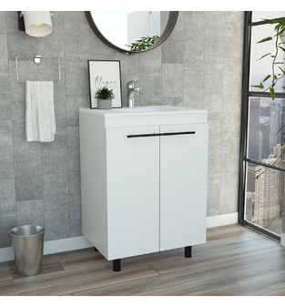 Mueble Inferior para Baños Cinza Bertolini Color Blanco Nevado