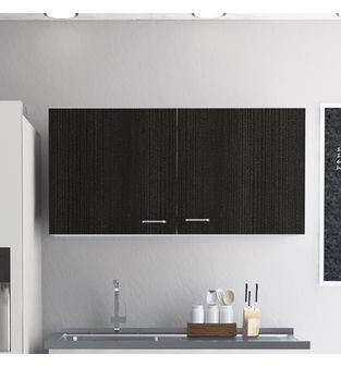 Gabinete Superior de Cocina Kit Lavaplatos Londres Bertolini Color Blanco y Wengue