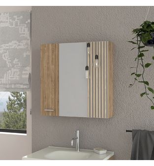 Gabinete Superior para Baño Emaniel Bertolini Color Miel