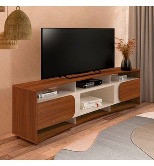 Mueble TV 86 Elegance Color Cedro Y Off White