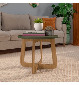 Mesa De Centro Jasmin Color Menta Y Roble