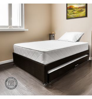 Combo Somier Nido Marron + Colchon Dreamer Plus 120 x 190 cm Dureza Intermedia + almohada
