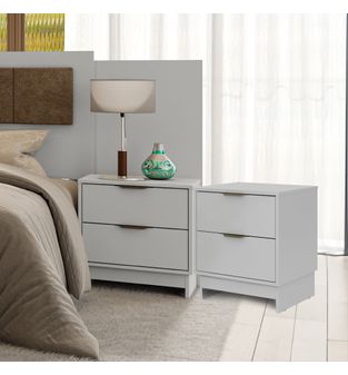 Combo mesas de noche x2 Maui Blanco