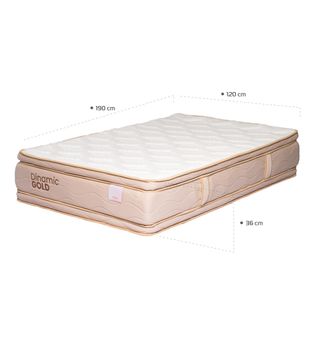 Colchon semidoble 120X190X36 Gold doble pillow dureza media