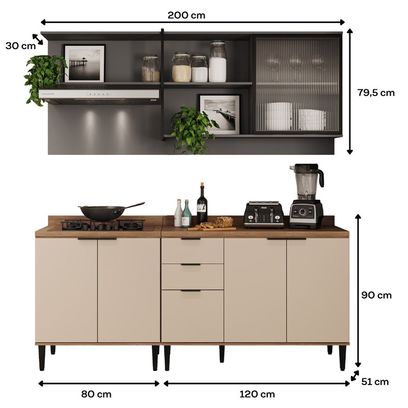 BERCOL.910---Fundo-Infinito-2507---2506-com-tampo---2504-Freijo-com-Off-White-e-Cinza-Titanio---Vinheta-modulos