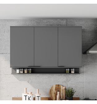 Mueble Superior Multiuso  Titanium Cocina 120 cm MDP 3 Puertas
