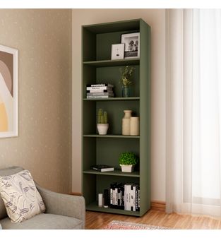 Biblioteca Estantería Librero en MDP 60cm 5 estantes Menta