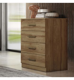 Comoda cajonera 60 cm en MDP 4 Cajones Noce