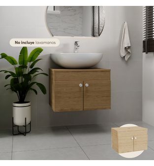Mueble de baño en MDP sin lavamanos 60cm Rovere