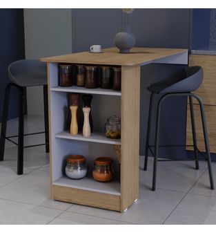 Barra auxiliar cocina  90x120x60cm Rovere