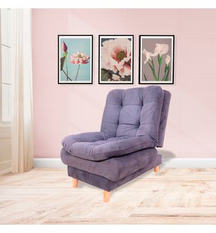 Poltrona reclinable Meyers 70x90cm tela tipo lino 3 posiciones Gris