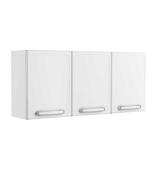 Gabinete superior de cocina en acero 12ocm 3 puertas Blanco