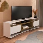 Ambiente Rack Elegance Off White com Pinho Ripado -1-