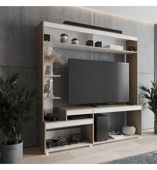 Centro Entretenimiento para TV de hasta 65" Rovere Niebla