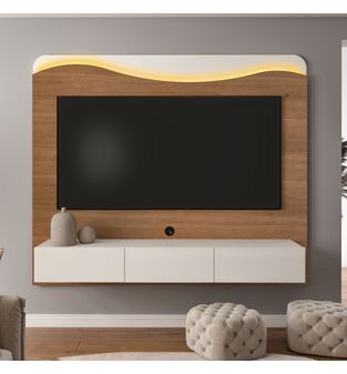 Mueble para Tv hasta 75" 168x200x37 Cerezo offWhite