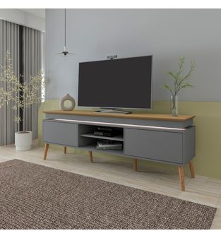 Mueble Rack para TV hasta 75" Lumina 62x180x41cm Gris