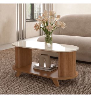 Mesa de centro Vivaldi 45x100x45cm Offwhite Cerezo