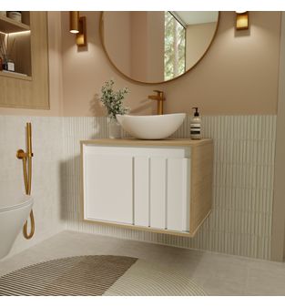 Mueble de baño 43x60x48cm sin lavamanos 60cm Rovere